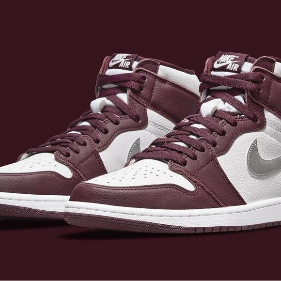 Nike Air Jordan Sneakers - Maroon and White - Picture 2 of 2